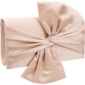 Bow Clutch for Women Beige